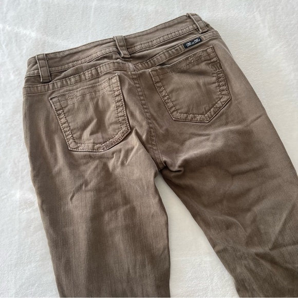 Miss Me Mid Rise Skinny Distressed Utility Jeans in Army Green - Picture 11 of 14